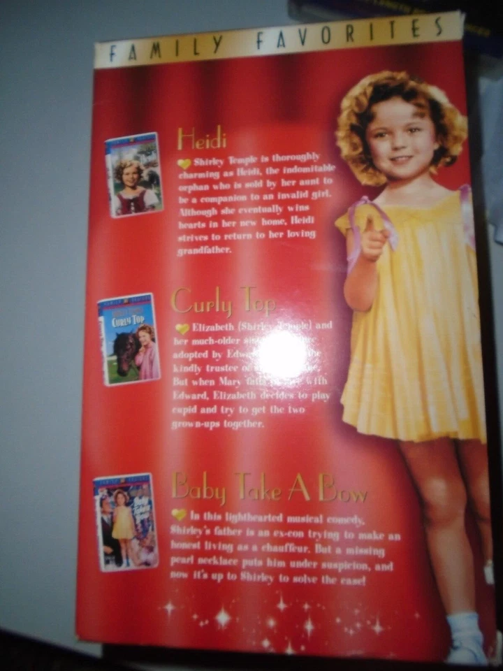Shirley Temple Family Favorites Gift Set (VHS, , 3-Tape Set) - Image 3 of 3