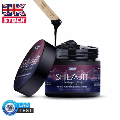 ALTIZO Himalayan Shilajit 100% Pure Organic Resin Lab Tested Fulvic Acid Vegan 30g