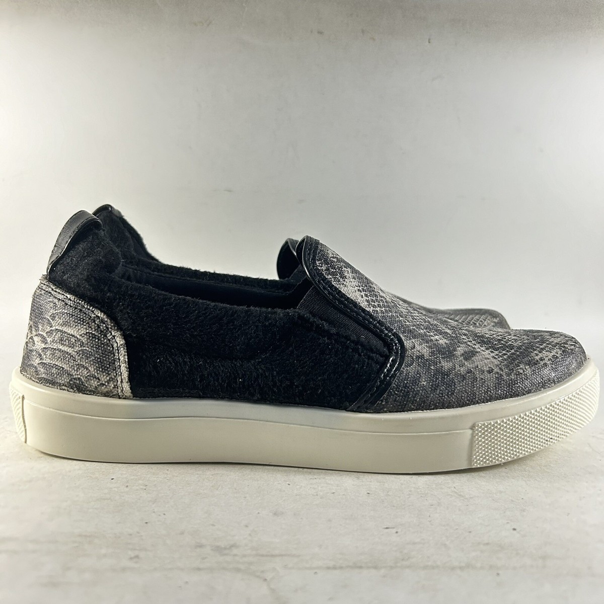 Top Shop Women's Shoes Snakeskin Print Sneakers Black Size EU 40