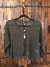 JONES NEW YORK Collection Women s Sweater Open Knit Cardigan Linen Viscose NWT