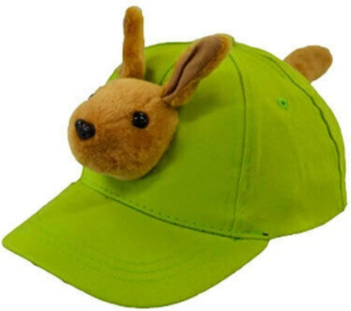 Dinki Di Kangaroo Cap - Youth Size - Lime Green - Picture 1 of 12