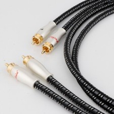 Pair OCC Hifi RCA to RCA Digital Audio Cable Male to Male Cord RCA Video Cable