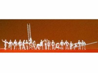 Preiser 16351 FeuerwehrmäNner Modern 20 Figuren Unbemalt Feuerwehr H0 Neu