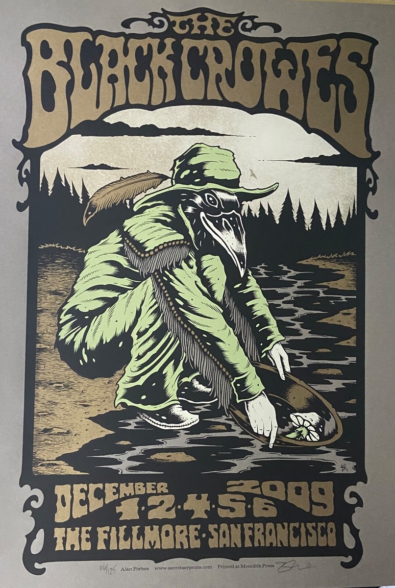 The Black Crowes, 2009 SF, Ca. Signed & Numbered by Alan Forbes | eBay