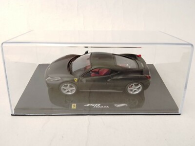 Hot Wheels 458 Italia 1:24 マットブラック Hot Wheels Ferrari 458 Italia Spider, Matte Black with Tan