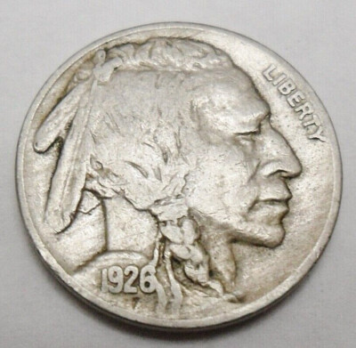 1926 P INDIAN HEAD ''BUFFALO'' NICKEL AVE CIRCULATED **FREE SHIPPING**