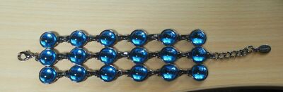 Bijoux Terner Blue Glass Bead Bracelet 7''