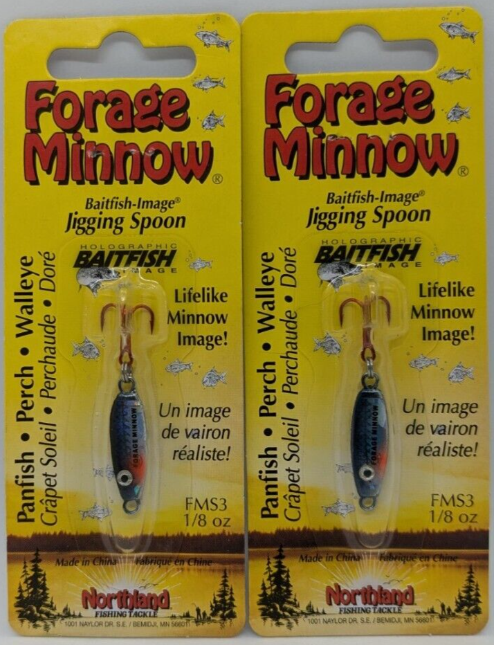 Northland Tackle FORAGE MINNOW JIGGING SPOON 1/8 Silver Shiner