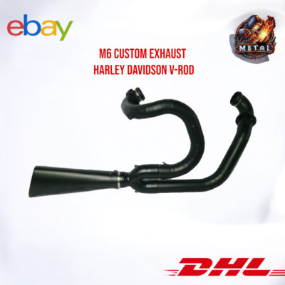 Exhaust Full Systems  Black  2 into 1 For Harley Davidson V-ROD Night Rod, VRSCA