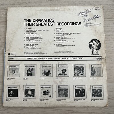 1978 THE DRAMATICS Their Greatest Recordings LP ABC Records MD