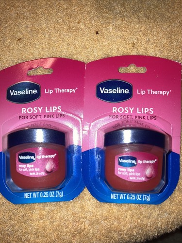 Vaseline Lip Therapy - Rosy Lips, 0.25oz 2 Pack Free Shipping