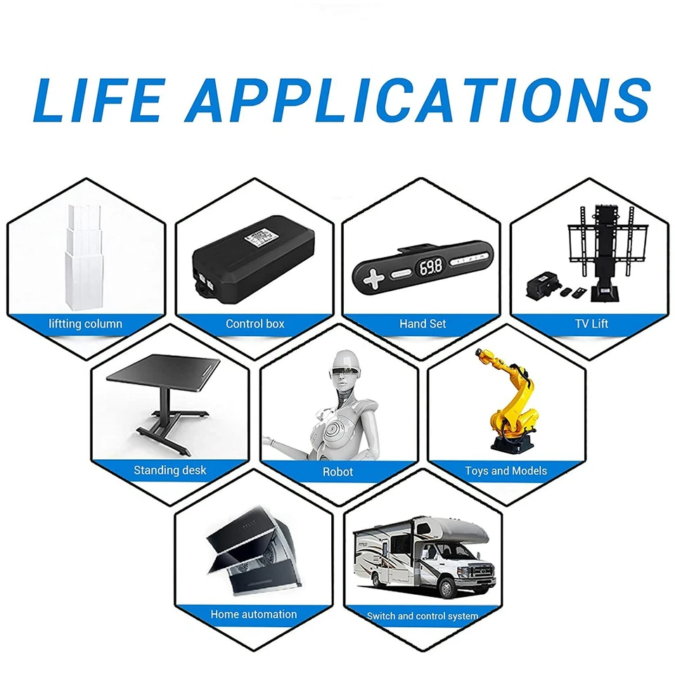 DC 12V Mini Micro Linear Actuator Stroke 0.4-4" Force 42.3 lbs High-Speed 0.2"/s - Image 4 of 4