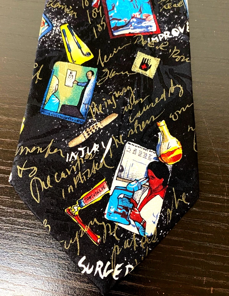 Corbata de examen médico de rayos X médico Madison Rhodes lote de 2 ¡DIVERTIDOS! Foto 2 de 4