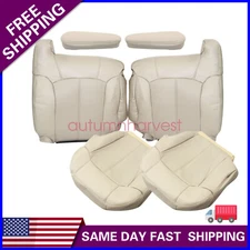 Driver / Passenger Replacement Leather Seat Cover For 2002 Cadillac Escalade Tan