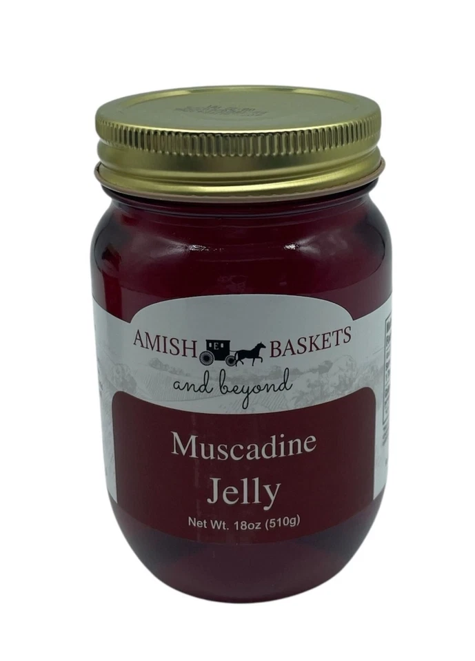 Amish Muscadine Grape Jelly Non GMO All Natural Vegan - 18 oz - 2 Jars - Image 3 of 4
