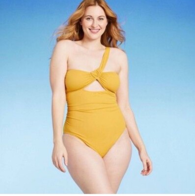 Shade & Shore Women's One Piece Swimsuit Asymmetric One Shoulder
