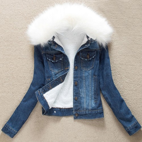 jean jacket with fluff inside