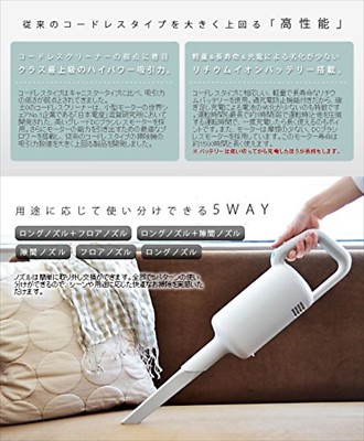 NEW Plus Minus Zero Cordless Vacuum Cleaner White XJC-Y010-W Fast