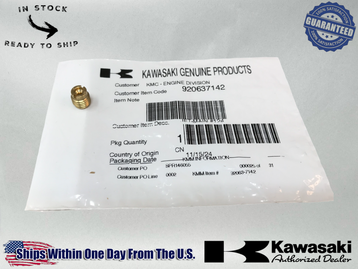 Kawasaki Genuine OEM Authentic JET-MAIN#124 92063-7142 See