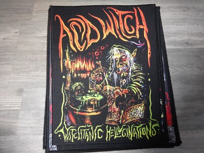 Acid Witch Patch Backpatch Psychedelic Doom/Death Metal Asphyx