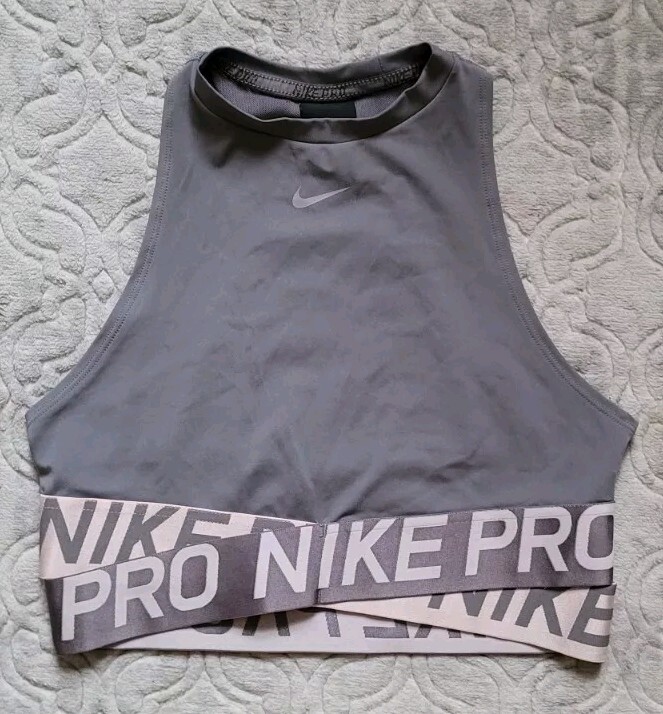 Rare Nike pro dri fit intertwist crop bra Medium Women's Gray