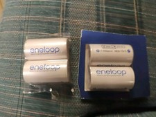 Lot Of 4 Sanyo Eneloop AA to C Battery Converter Spacer Adapter NCS-TG-C