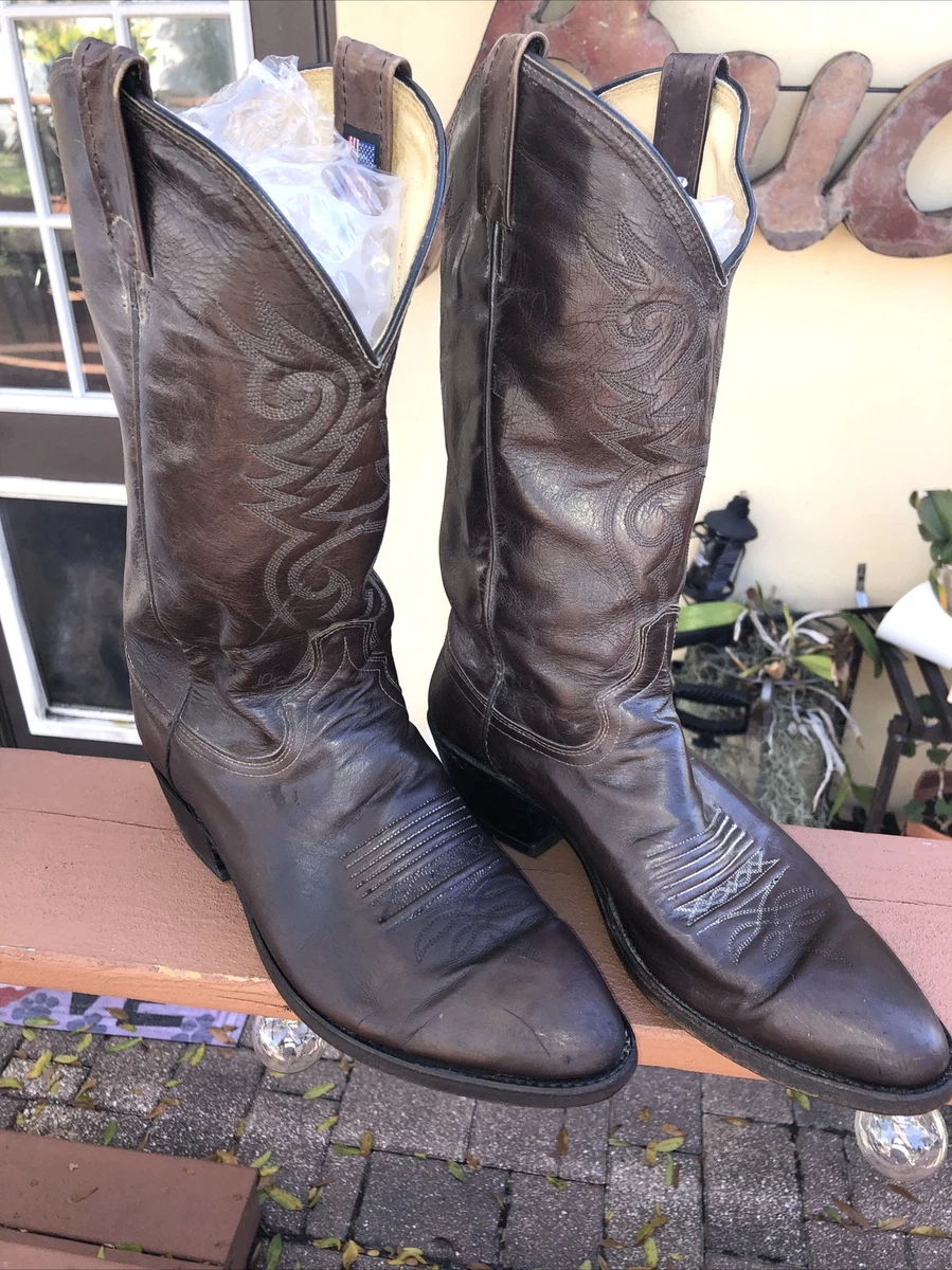 Vintage Dan Post Men s Milwaukee Western Cowboy Leather Riding