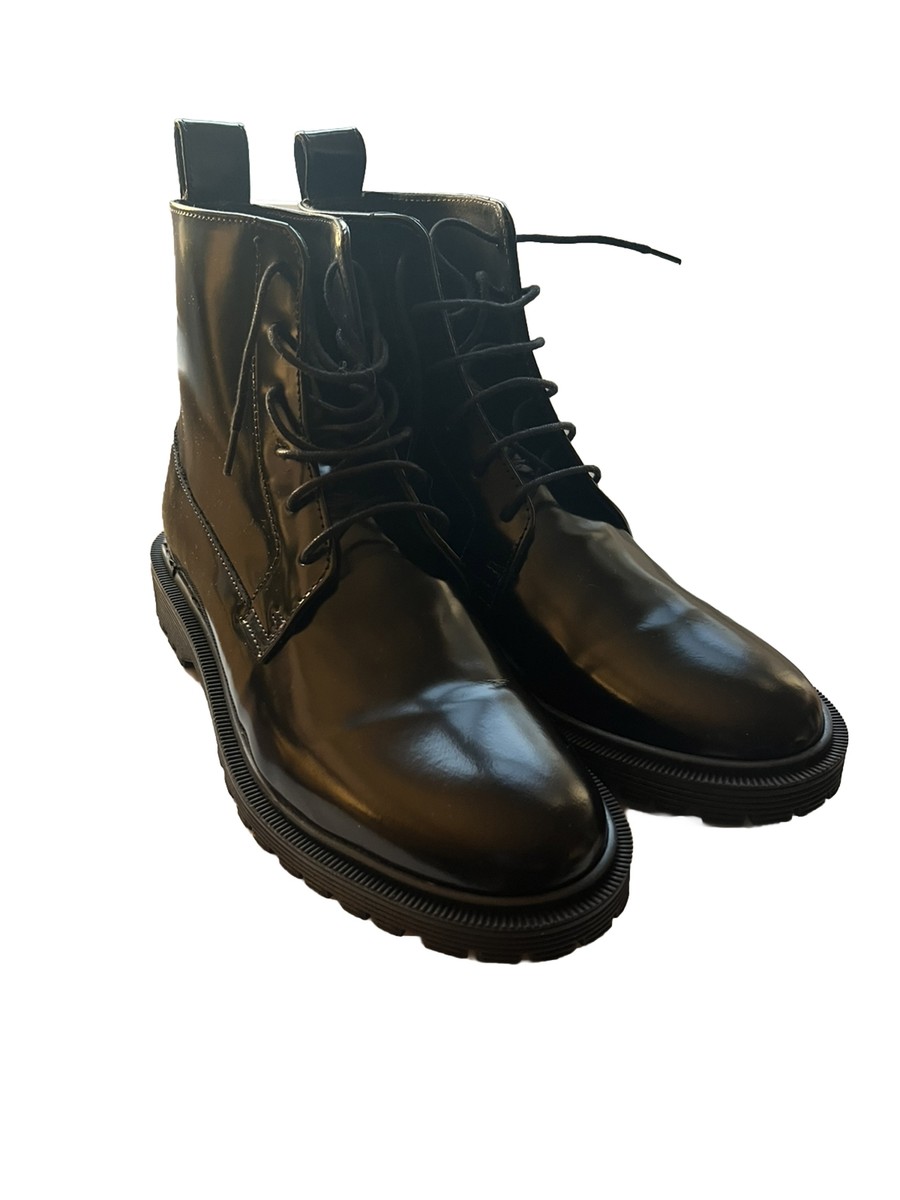 Other Stories Lace Up Leather Boots, Size UK