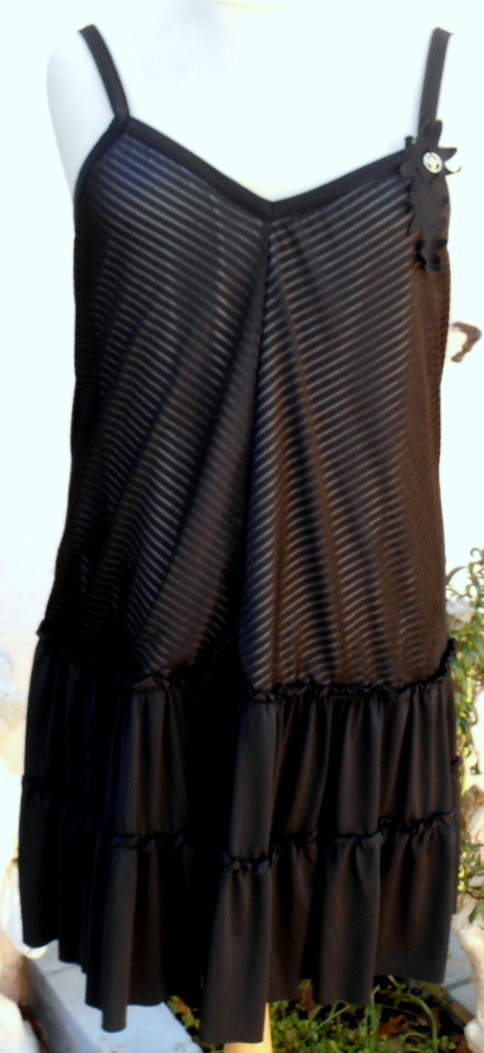 Robe LMV "La Mode Est à Vous" - Taille 36, Noir, Coton, Genou, Neuf Avec étiquettes, Fabrication France