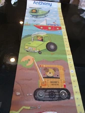 Pottery Barn Kids Canvas growth chart  Monogrammed Anthony PHOTO sample