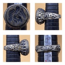 Roman intaglio Wonderful old agate stone bronze Rare Wonderful Ring