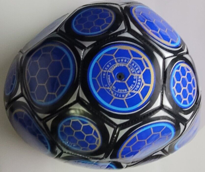 Jieman Traditional Soccer Ball Size 5 Colors Black,  Blue & Gray