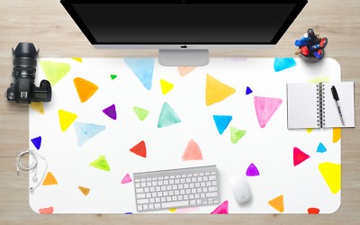3D Colorful Triangles 071 Non-slip Office Desk Mouse Mat Large Keyboard Pad Game