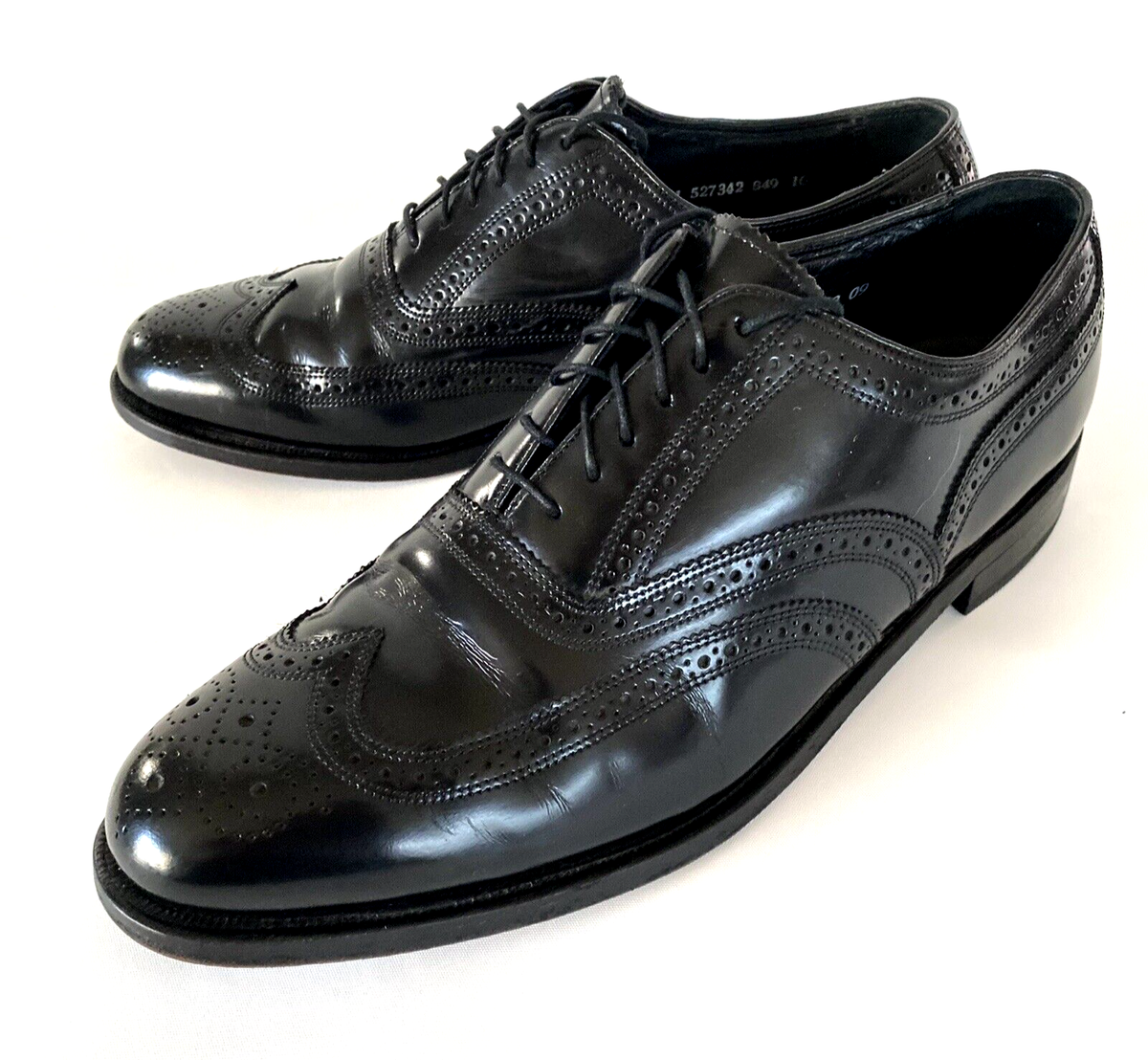FLORSHEIM Mens Oxford Wingtip Brogue Black Oxford 9.5 D  display picture 1