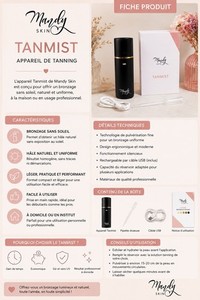 Mandy Skin Tanmist appareil de tanning rechargeable USB noir