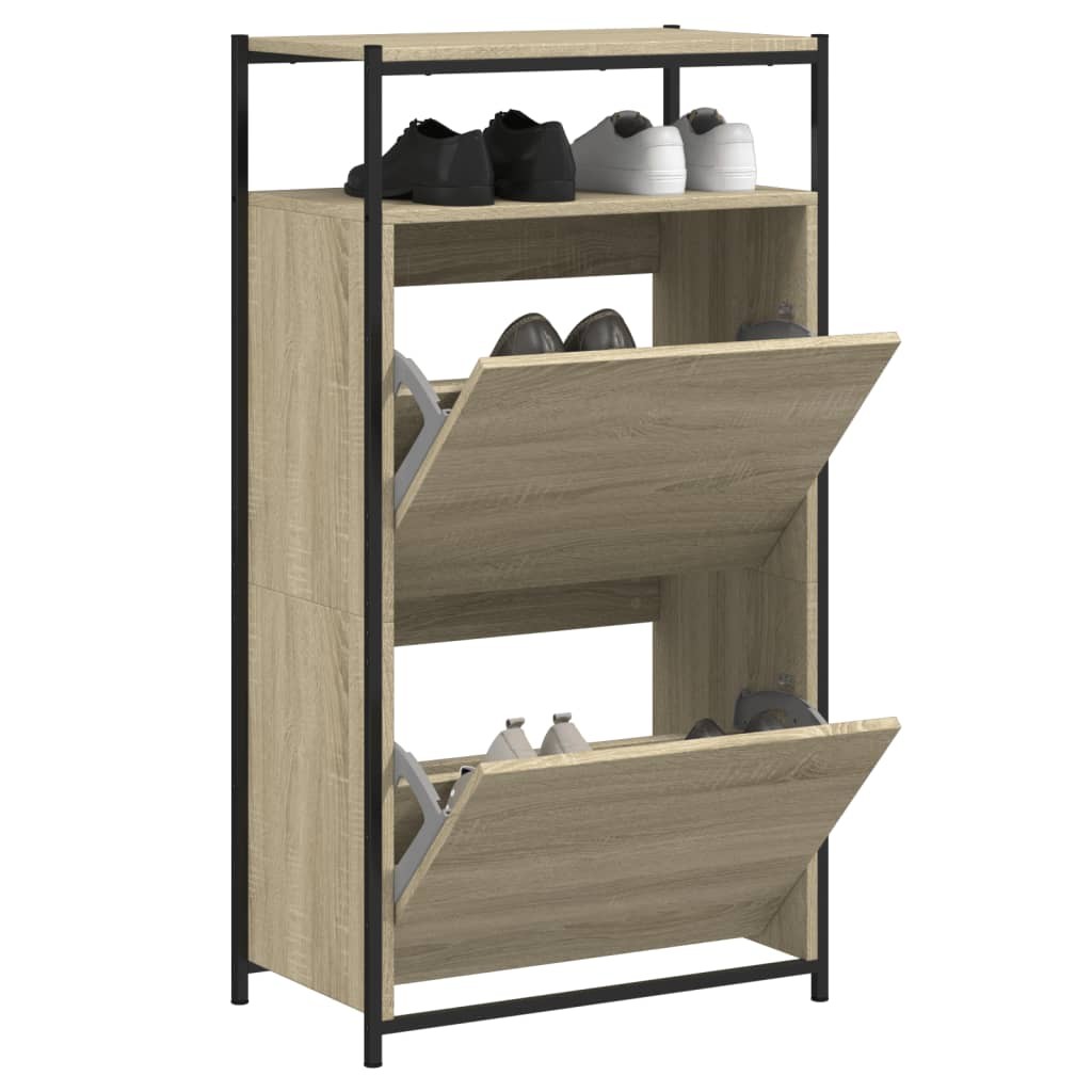 Scarpiera Rovere Sonoma 60x34x112 cm in Legno truciolato