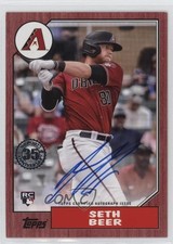 2022 Series 1 1987 Topps Baseball Red 7/25 Seth Beer #87BA-SBE Auto 14mx