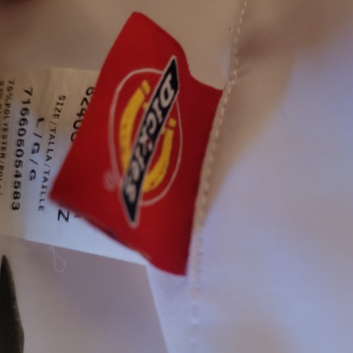 DICKIES Women's Medium White Button Up SCRUB JACKET / LAB COAT Nurse Doctor - Picture 10 of 10