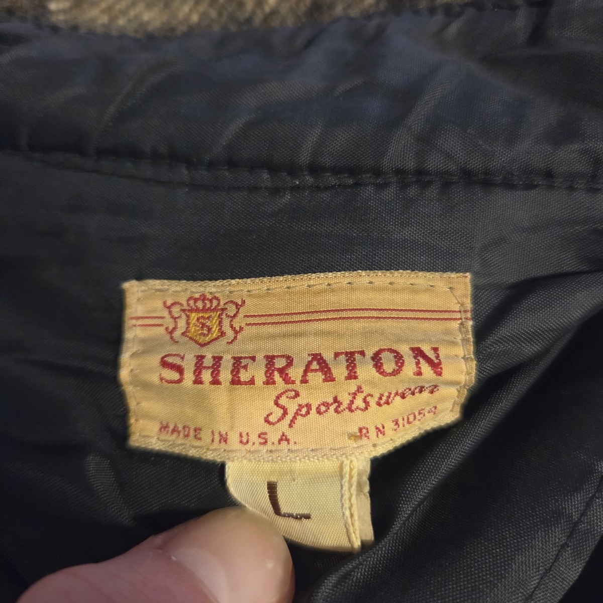 Vintage 50s Sheraton Sportswear L Thick Flannel Plaid Shirt Jacket