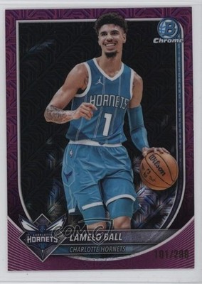 2025 Bowman Chrome Mega Box Fuchsia Mojo Refractor /299 LaMelo Ball #BCV-86 1bn9