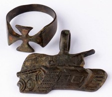 Bague de char char char char WW2 force blindée allemande chevalier Panzer WWII croix de fer armée