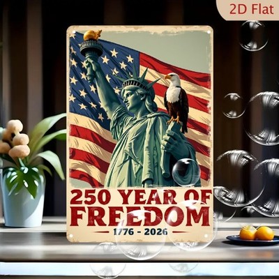 Tin Metal Signs Home Décor Decorative 250 Years Of Freedoms 1776 - 2026 USA 250 
