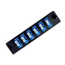 12-Port LGX Compatible Fiber Patch Panel with Blue LC Duplex Adapter 1 PK