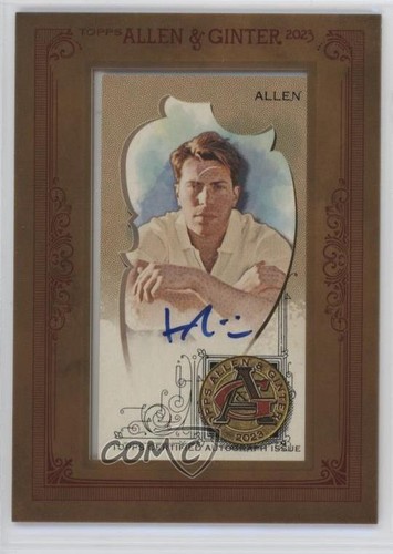2023 Topps & Ginter Mini Non-Baseball Framed Hoodie Allen Rookie Auto RC 1ln4 - Afbeelding 1 van 3