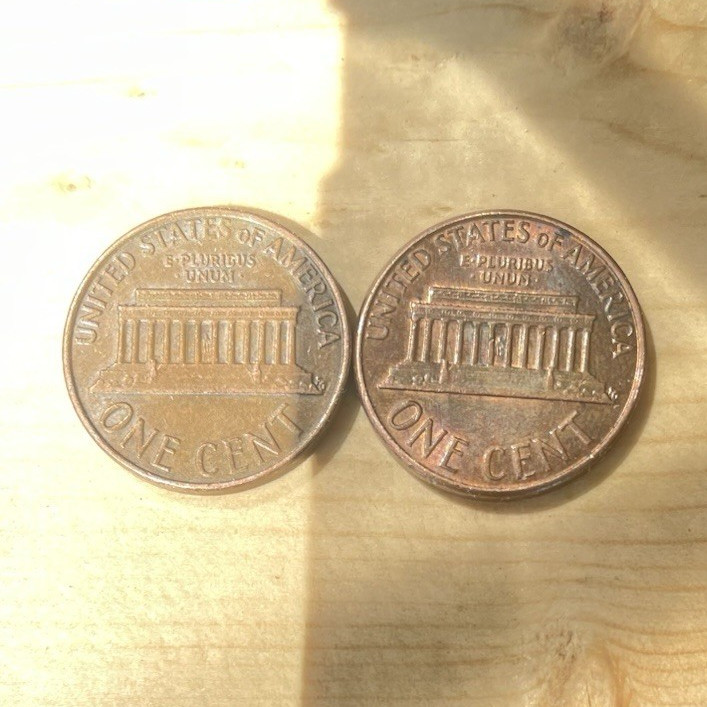 1974 Lincoln Memorial Small Cent Philadelphia BN Copper KM#201 Lot of 2 Coins