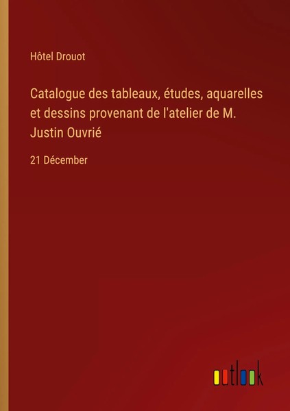 HôTel Drouot | Catalogue Des Tableaux, éTudes, Aquarelles Et Dessins...-image