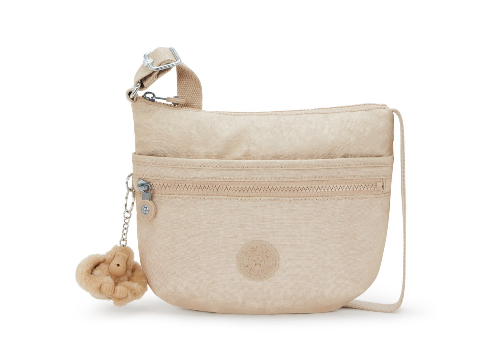 Kipling ARTO S Small Cross-Body Shoulder Bag - Sparkled Beige RRP £73