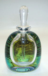David New Small Art Glass Perfume Bottle