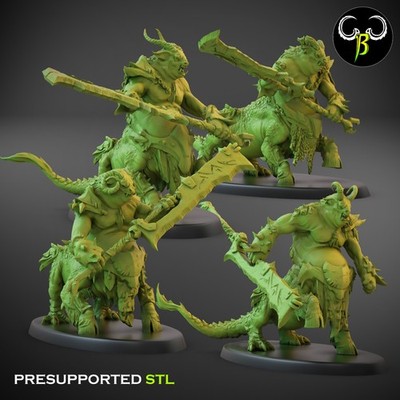 4x Fallen Beasts Centigon für AOS Old World Beastmen Drachenoger Dragon Ogres