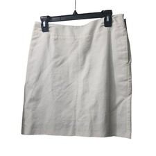 Merona White Pencil Skirt Career Office Wear Classic Fitted Size